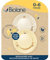 BIOLANE - Tétines rondes - Sucettes extra-fines - 0 à 6 mois - Jaune et Beige - Téterelle en caoutchouc naturel - Respect du développement bucco-dentaire- Douces et confortables
