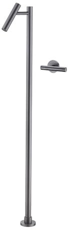 Floor Standing Bathroom Faucet High Tall Basin Tap Bathub Faucet Cold and Hot Water Column Vertical Mixer Sink Tap Single Handle,Grey,G1/2