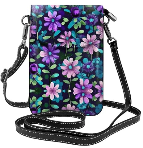 Cartera pequeña cruzada para teléfono con funda abatible, perfecta para compras, viajes y uso diario.