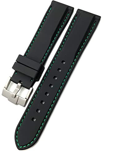 BDDCYWY För WatchBand 19mm 21mm 20mm 22mm 23,0 mm 24mm för mjuk vattentät silikonklockor/svart orange/24mm