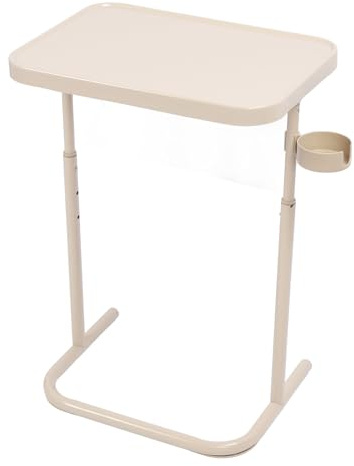 OEBUAFI Table de Lit Réglable en Hauteur, Plateau TV, Bureau D'ordinateur Portable avec Plateau Magnétique, Grand pour étudier et Se Divertir, en Alliage de Fer