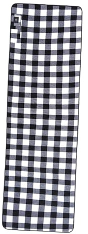 Perfeclan Matelas Chauffant pour Sac de Couchage, Couverture chauffante d'hiver alimentée par USB pour Camping-Car, et Bureau, Grille Noire et Blanche