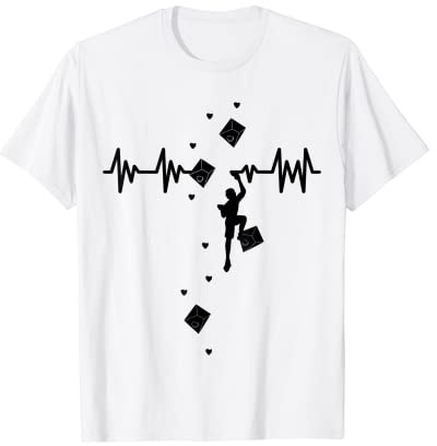 Escalade Bouldering Mountaineering Cardiogram Climber T-Shirt
