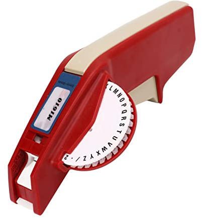 Asixxsix Embossing Label Maker, Handheld Label Maker Machine with 2 Color Tapes One Hand Protable Manual 3D Embossing Printer Labeler Machine for DIY Organizing and