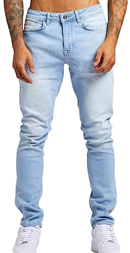 Oanviso Vaqueros Rasgados de Hombre Skinny Denim Jeans Hip Hop Slim Fit Pantalone Casuales Elasticos Agujero Pantalón Jeans Largo Hombre Vaqueros Ajustados