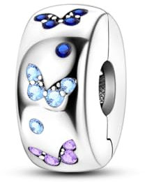 NARMO Petit plug perles charme clip espaceur charme 925 argent sterling papillon charme bracelet bijoux DIY