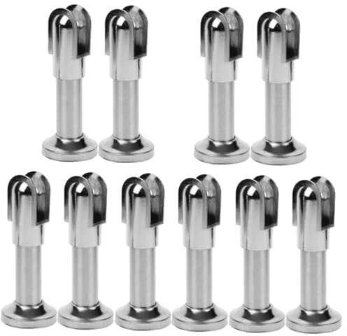 PRETYZOOM 10 Pezzi Supporti per Piedini Partizione Wc in da Accessorio Resistente per Bagni Pubblici Supporto Stabile e Antiusura per Divisori Sanitari da Facilitano Installazione Rapida