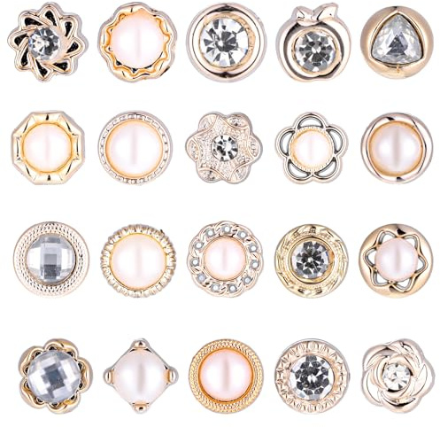 CharmeFleur 20 Piezas Broches Para Camisas De Mujer, Botones Para Coser, Perla Invisible, Cubierta De Broche, Alfileres Para Solapas, Agujas Para Blusas, Elegancia, Alfil