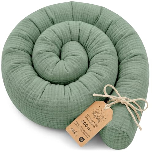 Kroppskudde Side Sleeper säng orm 200 cm Långkudde Rullkudde Sovkudde Nackrulle Sängkudde Mjuk Ergonomisk Tvättbart Överdrag Andningsbar Oeko Tex Salvia Musslin