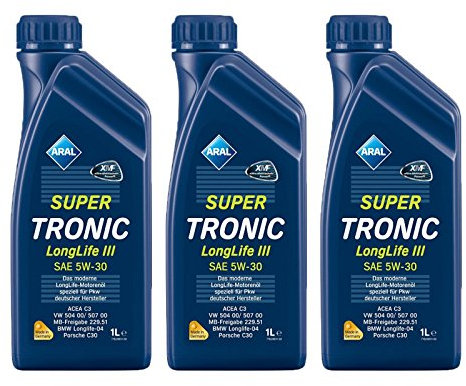 ARAL Motoröl Öl SUPER TRONIC LongLife III 5W30 für VW 504.00/507.00 - 3 Liter