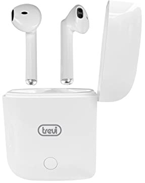 Trevi HMP 12E20 AIR, Cuffie Wireless Sport con Auricolari Touch e Microfono Incorporato, Design Leggero e Confortevole, Cuffie Wireless con Autonomia 3 Ore, Bianco