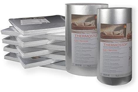 Heizkörper Reflexionstapeten aus Styropor - Heizung Wärmedämmung - Verschiedene Stärken (5QM Thermo-Stop 6) Wandisolierung Wärme-Dämmung EPS