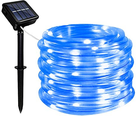 Micacorn Solar Lichtschlauch Lichterkette, Wasserdichte Lichtschlauch 12 Meter 8 Modi 100 LED Solar Lichterkette Aussen für Schwimmbad Hochzeit Weihnachten Party Ferien Dekorationen