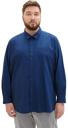 TOM TAILOR 1037450 Chemise, 32318-Bleu Marine Chambray, M Homme