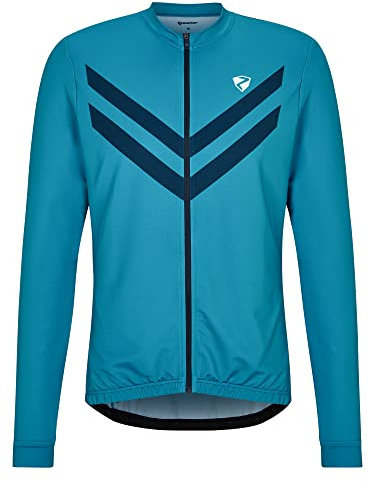 Ziener Nitan Maglia da Ciclismo per Mountain Bike, Traspirante, ad Asciugatura Rapida, Elastica, a Maniche Lunghe, Galaxy Blue, 56 Uomo