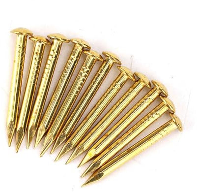 Chiodo in Ottone, Chiodo Resistente con Testa Tonda, Sfacciato per Mobili per la Casa (Spessore lungo 22 mm)