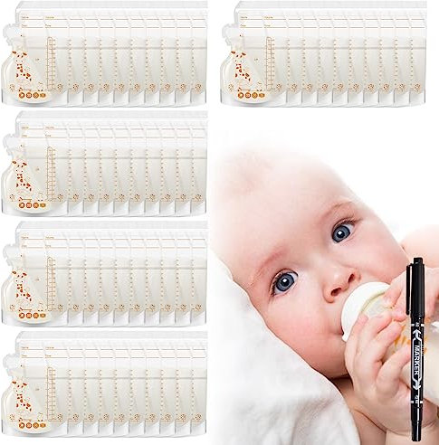 Muttermilchbeutel,Milchbeutel für Muttermilch,Muttermilchbeutel zum Einfrieren,Muttermilch Aufbewahrungsbeutel,Breast Milk Storage Bags,Vorsterilisierte,250 Ml,50pcs (50pcs)