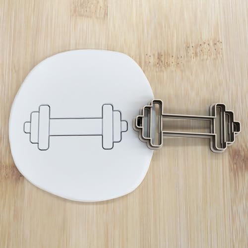 Fitness Dumb bell cookie cutter Fondant Keksstempel/Ausstechform keksausstecher PLA ca.8cm