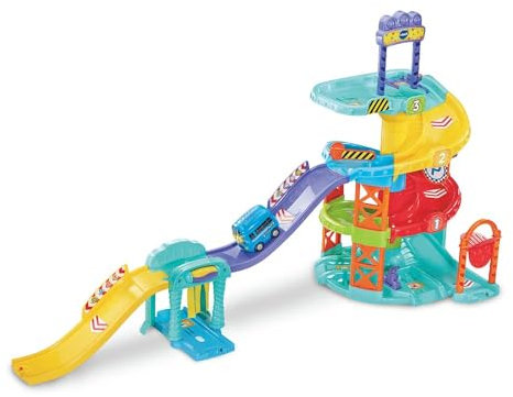 VTech - Tut Tut Bolides, Globetrotter Super Set avec Bus Globe-Trotteur Multilingue, Circuit Voitures, 6 Zones Magiques, Cadeau Enfant de 1 an à 5 Ans - Contenu en 6 Langues