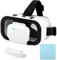V5 VR Headset for Phone 3D VR Glasses Virtual Reality Headsets with Bluetooth Controller 360°Panorama Adjustable Pupil Distance Eye Protection VR Goggles for Movies Games,4.7-6“ Screen