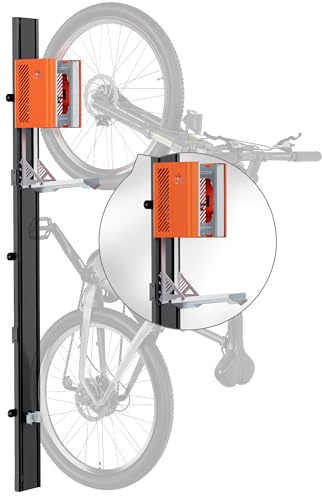 monTEK Automatic Lift Bike Rack – Fits 24-29 Tires, Heavy-Duty Vertical Wall Rack for Bicycles (Up to 71 lbs) - Effortless Lifting, Easy Install - Space-Saving Storage for Garage, Shed, BO