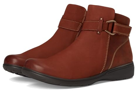 Clarks Collection Women's Carleigh Drift Ankle Boot, British Tan Leather, 8.5 M US