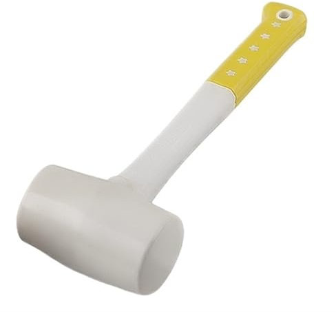 Mazos de goma, 1 pieza, martillo de goma blanco resistente for instalación de pegamento de plástico y baldosas de cerámica, martillos de 55 mm, 60 mm y 70 mm de diámetro con mango antideslizante (60 m