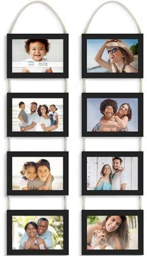 Icona Bay Wall Hanging Picture Frames Collage w/ 8 Openings