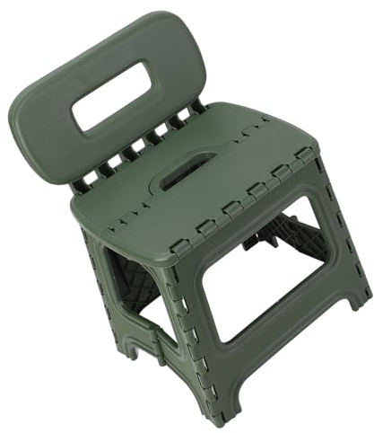 ZJchao Escabeau Pliant Portable pour Enfants et Adultes, Conception Pliable Légère avec Poignée, Idéal pour Le Camping, la Pêche, Le Pique-Nique, Une Utilisation Intérieure et Extérieure (S)