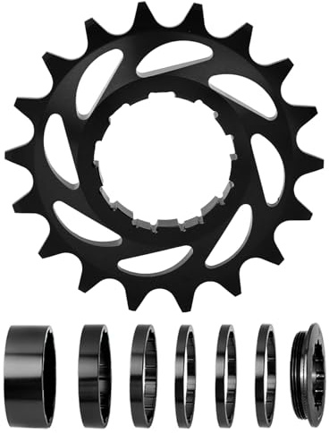 Hangsu Volano a velocità singola per biciclette 16T 18T, in lega di alluminio, set di conversione per mountain bike e bici da strada, ruote libere