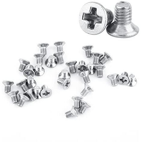 M3 Tête plate Vis à tête fraisée kit, M3 4 mm/5 mm/6 mm/8 mm/10 mm en acier inoxydable machine Vis à tête fraisée Bolt Fermeture Lot de 100, TRTA000745