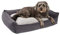 JAMAXX Premium Hundebett Orthopädisch Memory Visco Schaum Waschbar Wendekissen Wasserabweisend/Hundekörbchen Weicher Samtartiger Sofa Stoff Hundekissen Hundekorb PDB2002 (90x70 (M), grau