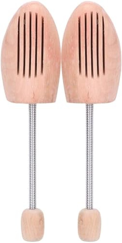 2-Pack Skoträd i Trä, Justerbar Skospännare för Herr och Dam, Anti-Deformation, Storlek 39-40