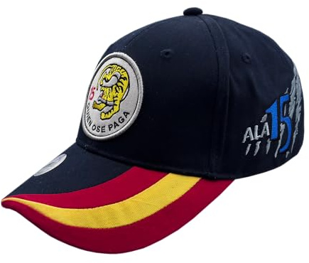 Tacro Gorra Ejército del Aire ala 15 Zaragoza Quien Ose Paga Color Azul Marino Unisex Adulto Ajustable C-15 EF-18
