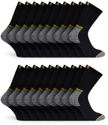 Basic Treasure 10 par arbetsstrumpor, arbets- och utomhusstrumpor, funktionella strumpor, vinterstrumpor och arbetsstrumpor, herrstrumpor svarta