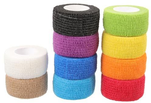 minkissy 10rolls Self Wrap for Hand Wrist Foot Breathable Material for Sports Injuries and Dressings
