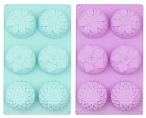 2 Pieces of Flower Molds, Silicone Molds, DIY Baking Tools, Can Be Used to Make Chocolates, Desserts, Soaps, and Aromatherapy