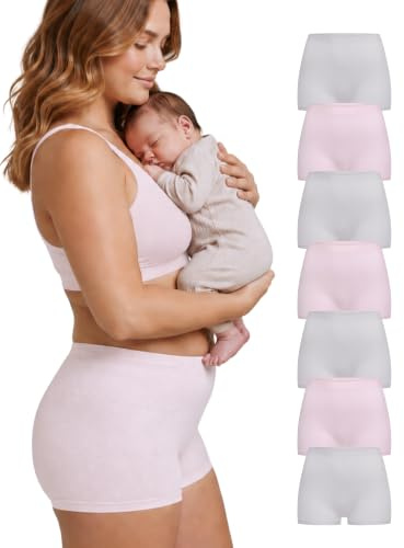 Herzmutter Underkläder Efter Förlossningen - Uppsättning 7 - Underkläder för postpartum - efter förlossningen - Kejsarsnitt - Underbyxor-Mamma-Slips För Kvinnor - 9400