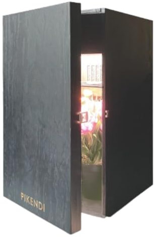 Bonsanto Pikendi Mini Grow Box Premium Nera, Set completo, Filtro Carbone Silenzioso e LED 35 W, Armadietto in Legno Fatto a Mano, Crescita Indoor Compatta e Discreta, Senza Odori