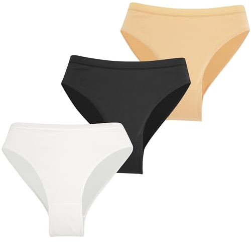 Ausing sous-vêtements de Danse pour Filles Coupe Haute Paquet de 3 Slips Professionnels Slips pour Filles Ballet Gymnastique Vêtements de Danse