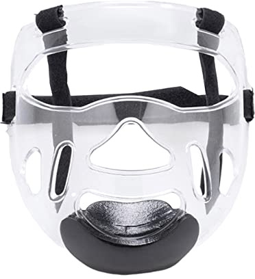 Máscara transparente de taekwondo para la cabeza, protector facial desmontable para boxeo, niños