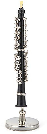 Yctze Decoración Modelo de Oboe con Soporte y Caja exquisitos: Amantes de la Música y Elegante Accesorio de Escritorio