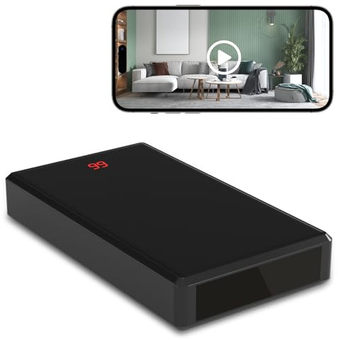 HiSpyCam Portable Charger Camera - Full HD 1080p WiFi Camera - Wireless Nanny Cam - Indoor/Outdoor Use - Local/Cloud Storage