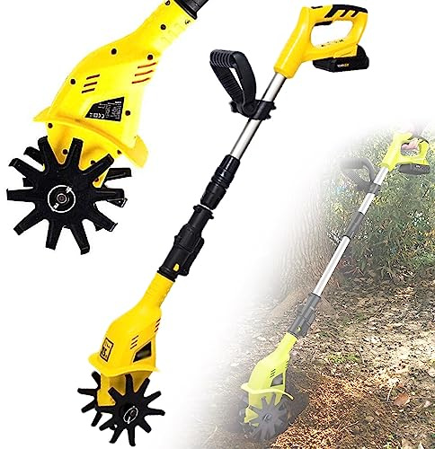 ANXYYDS Motozappa elettrica - Coltivatore per Terreno da Giardino/Rotavatore - velocità a Vuoto 250 Giri/min, 10 Lame in Acciaio, Larghezza di Lavoro 100 mm