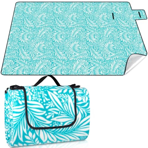 MAILLARD Picknickdecke, Campingdecke 200x200cm,Tragbare Faltbar Stranddecke mit wasserdichter wärmeisoliert Unterseite,3–6 Personen Strandmatte für Park,Garten,Strand,Wandern