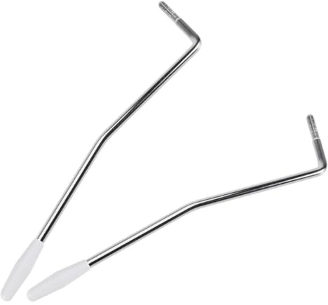 VICASKY 2 Pièces Barre de Trémolo Filetée en Métal Argenté avec Embout Confortable pour Guitare Électrique, Accessoire Fiable et Élégant pour Système de Trémolo Moderne