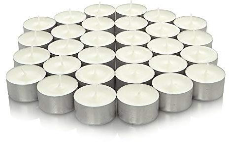 We Can Source It Ltd – 250 White Tea Light Candles Unscented – 8 Hour Burn Time – Smokeless, Non-Toxic, Clean Burning – Ideal for Christmas, Weddings, Parties, Power Cuts & Everyday Use