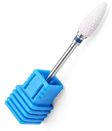 Fresa in ceramica per tornio unghie, Punta in ceramica per tornio unghie, Manicure, pedicure, smalti, unghie acriliche e unghie in gel, Lima per tornio, blu, grana media