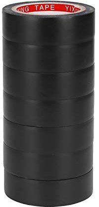 MaoXinTek Nastro Elettrico 18 mm x 10 m Nero Impermeabile Rotoli di Nastro Adesivo Isolante in PVC per Riparazioni e Isolamento 7 Pezzi