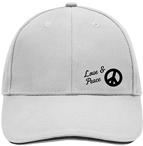 Huuraa Baseball Cap Love & Peace Geschenk Dark Grey/White Love & Peace Geschenkidee
